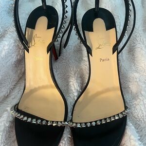 Christian Louboutin Black Studded Women's Sandals